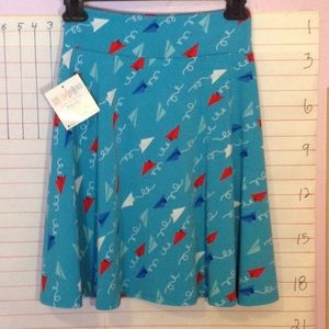 LULAROE NWT kid's Skirt sz 10  blue